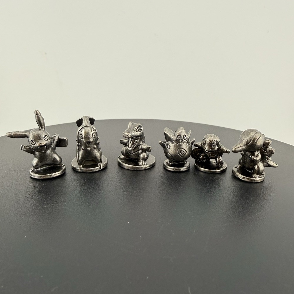 6 Pokémon Monopoly Johto Edition Metal Replacement Pieces/Figurines